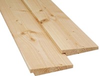 Zweeds rabat, afm.  1,2/2,7 x 18,0 cm, 1 zijde geschaafd, 1 zijde fijnbezaagd, lengte 400 cm, douglas, blank